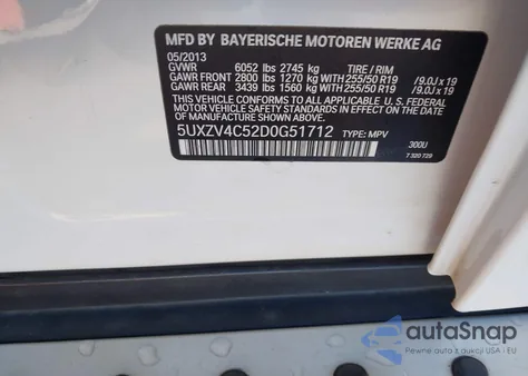 2013 BMW X5 xDrive35I/xDrive35I Premium/xDrive35I Sport Activity from USA, damaged, VIN 5UXZV4C52D0G51712